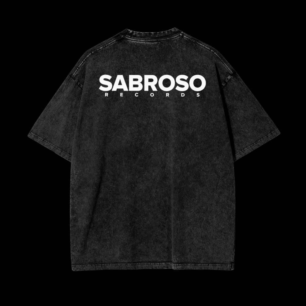 White Sabroso Logo - Snow Washed Oversized Tee